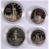 Image 1 : (2) 1986 STATUE OF LIBERTY COMMEMORATIVE 2 PIECE Pf. SETS IN VELVET INNER BOXES