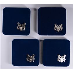 ( 4 ) 1987 CONSTITUTION PROOF COMMEMORATIVE SILVER DOLLARS IN INNER VELVET BOXES