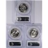 Image 2 : 1956, 57 & 58 FRANKLIN HALF DOLLARS, PCGS MS-63