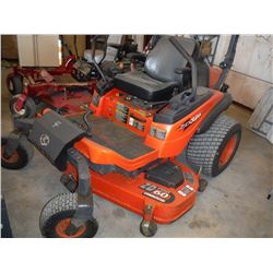2008 KUBOTA ZD326S-60P ZERO TURN LAWN MOWER, S/N 16380, DIESEL ENGINE, ROLL BAR, 60" DECK, METER REA