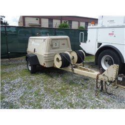 2006 INGERSOLL RAND P185WJD AIR COMPRESSOR, S/N 379518, JOHN DEERE DIESEL, MTD ON S/A TRAILER, METER