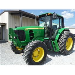 2012 JOHN DEERE 7230 MFWD FARM TRACTOR, S/N 715742, 3 PTH, PTO, DRAW BAR, TOP LINK, 3 HYD REMOTES, E