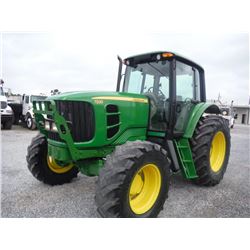 2010 JOHN DEERE 7230 MFWD FARM TRACTOR, S/N 650103, 3 PTH, PTO, DRAW BAR, TOP LINK, 3 HYD REMOTES, E