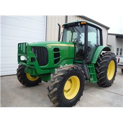 2010 JOHN DEERE 7130 MFWD FARM TRACTOR, S/N 629166, 3 PTH, PTO, DRAW BAR, TOP LINK, 3 HYD REMOTES, E