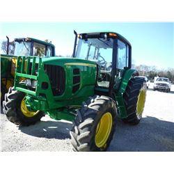2010 JOHN DEERE 7130 MFWD FARM TRACTOR, S/N 628467, 3 PTH, PTO, DRAW BAR, TOP LINK, 3 HYD REMOTES, E