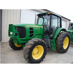 2010 JOHN DEERE 7130 MFWD FARM TRACTOR, S/N 628342, 3 PTH, PTO, DRAW BAR, TOP LINK, 3 HYD REMOTES, E