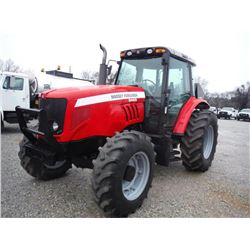 2008 MASSEY FERGUSON 5465 MFWD FARM TRACTOR, S/N T009055, 3PTH, PTO, DRAW BAR, TOP LINK, 3 HYD REMOT