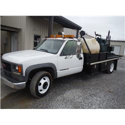1998 GMC 3500HD CORE DRILL, S/N 1GDKC34F8WF048797, DIESEL ENGINE, 5 SPD TRANS, CORE DRILL UNIT, WATE