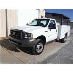 2004 FORD F550 SERVICE TRUCK, S/N 1FDAF56P44ED20883, 6.0L DIESEL ENGINE, A/T, KNAPHEIDE SERVICE BODY