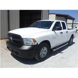 2013 DODGE RAM 1500 CREW CAB 4X4 PICKUP TRUCK, S/N 1C6RR7FP5DS639955, V8 GAS, A/T, ODOMETER READING 