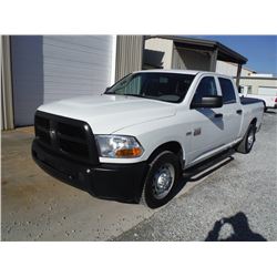 2012 DODGE RAM 2500 CREW CAB PICKUP TRUCK, S/N 3C6TD4CT2CG193886, V8 GAS, A/T, BED COVER, ODOMETER R