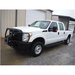 2011 FORD F250 CREW CAB 4X4 PICKUP TRUCK, S/N 1FT7W2B6XBEC64374, V8 GAS, A/T, BRUSH GUARD, WINCH, OD