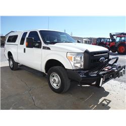 2011 FORD F250 EXT CAB 4X4 PICKUP TRUCK, S/N 1FT7X2B66BEC81802, V8 GAS, A/T, BRUSH GUARD, WINCH, CAM