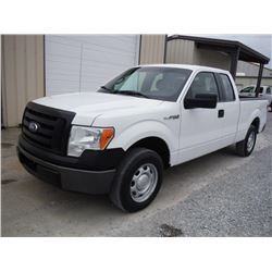 2011 FORD F150 EXT CAB PICKUP TRUCK, S/N 1FTEX1CM8BFB17802, V6 GAS, A/T, ODOMETER READING 52,506 MIL