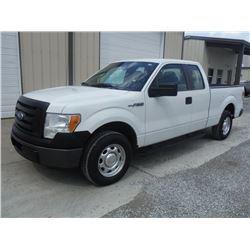 2011 FORD F150 EXT CAB PICKUP TRUCK, S/N 1FTEX1CM9BFB05402, V6 GAS, A/T, ODOMETER READING 54,036 MIL