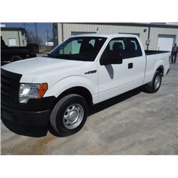 2011 FORD F150 EXT CAB PICKUP TRUCK, S/N 1FTEX1CM0BFB46873, V6 GAS, A/T, ODOMETER READING 62,003 MIL