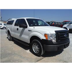 2010 FORD F150 EXT CAB 4X4 PICKUP TRUCK, S/N 1FTFX1EV4AKB68276, V8 GAS, A/T, CAMPER SHELL, ODOMETER 