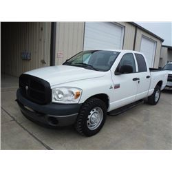 2009 DODGE RAM 2500 CREW CAB PICKUP TRUCK, S/N 3D7KR28L19G552484, 6.7L CUMMINS DIESEL, A/T, ODOMETER