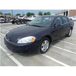 2008 CHEVROLET IMPALA, S/N 2G1WB58K889163304, V6 GAS, A/T, ODOMETER READING 205,029 MILES