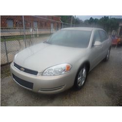 2008 CHEVROLET IMPALA, S/N 2G1WB58K589158125, V6 GAS, A/T, ODOMETER READING 209,347 MILES