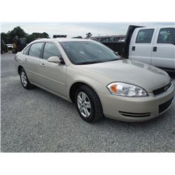 2008 CHEVROLET IMPALA, S/N 2G1WB58K089157898, V6 GAS, A/T, ODOMETER READING 210,819 MILES