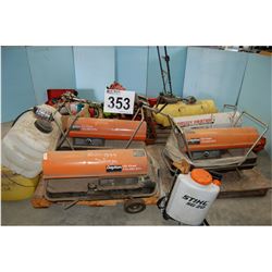 MISC KEROSENE HEATERS, CHAIN SAWS, WRENCHES, SPRAYERS, DRILLS, WINCH