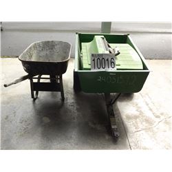 UTILITY TRAILER, WHEEL BARROW, EYEWASH STATION