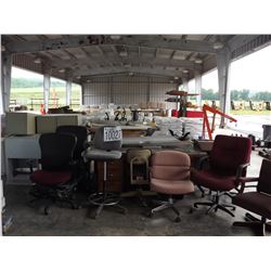 MISC DESKS, CHAIRS, CABINETS, MODULAR PANELS