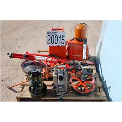 MISC SURVEY LEVEL ROD, THEODOLITE, TOTAL STATION, MEASURING WHEEL