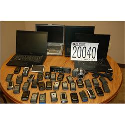 MISC LAPTOPS, CAMERA, DISTANCE MEASURER, SO LINC PHONES