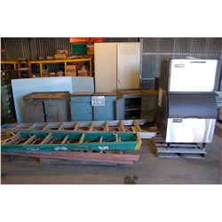 MISC LADDERS, STORAGE CABINETS, ICE MACHINE