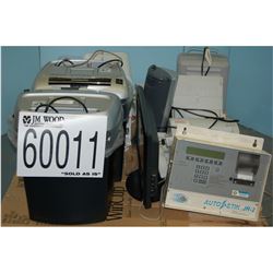 MISC FAX MACHINES, SHREDDERS, MONITOR