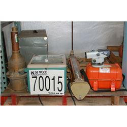 AIR ENTRAINMENT METER, AUTOMATIC LEVEL, PROJECTOR, TRIPOD