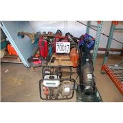 MISC SAWS, GRASS TRIMMERS, BATTERY PACK, PUMP, VACUUM