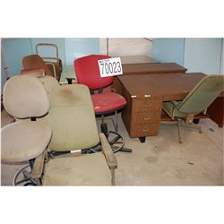 MISC DESKS, CHAIRS