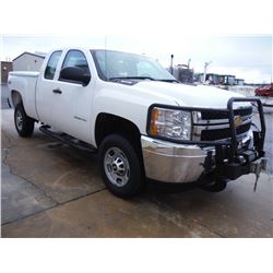 2012 CHEVROLET 2500 HD EXT CAB 4X4 PICKUP TRUCK, S/N 1GC2KVCG3CZ223481, V8 GAS, A/T, BRUSH GUARD, WI