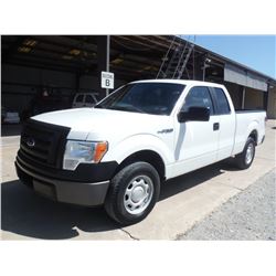 2011 FORD F150 EXT CAB PICKUP TRUCK, S/N 1FTEX1CM8BFB17833, V6 GAS, A/T, ODOMETER READING 51,723 MIL