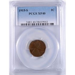 1915-S LINCOLN CENT PCGS XF 40