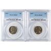 Image 1 : LOT OF ( 2 ) 1957 JEFFERSON NICKELS, PCGS MS-65