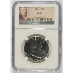 1962 FRANKLIN HALF DOLLAR, NGC PROOF-67