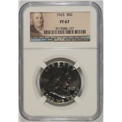 1963 FRANKLIN HALF DOLLAR, NGC PROOF-67
