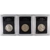 Image 1 : 3 - FRANKLIN SILVER HALF DOLLARS 1958-D, 1960-D, 1961
