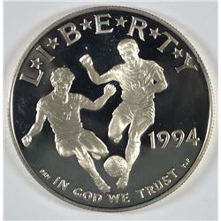 1994-S PROOF WORLD CUP SOCCER COMMEN DOLLAR