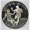 Image 1 : 1994-S PROOF WORLD CUP SOCCER COMMEN DOLLAR