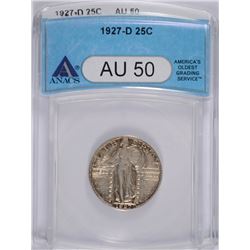 1927-D STANDING LIBERTY QUARTER ANACS AU-50