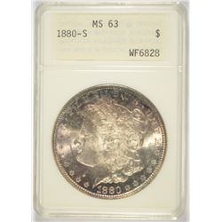 1880-S MORGAN DOLLAR ANACS MS 63