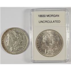 1901 MORGAN DOLLAR XF CLEAN & 1883-O MORGAN DOLLAR UNC