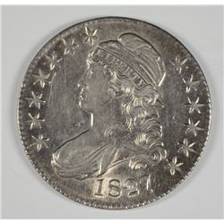 1827 BUST HALF DOLLAR AU 53 NICE O-143