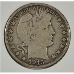1915-D BARBER HALF DOLLAR VF-30