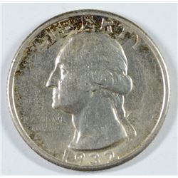 1932-D WASHINGTON QUARTER MS62 LIGHT CLEANING